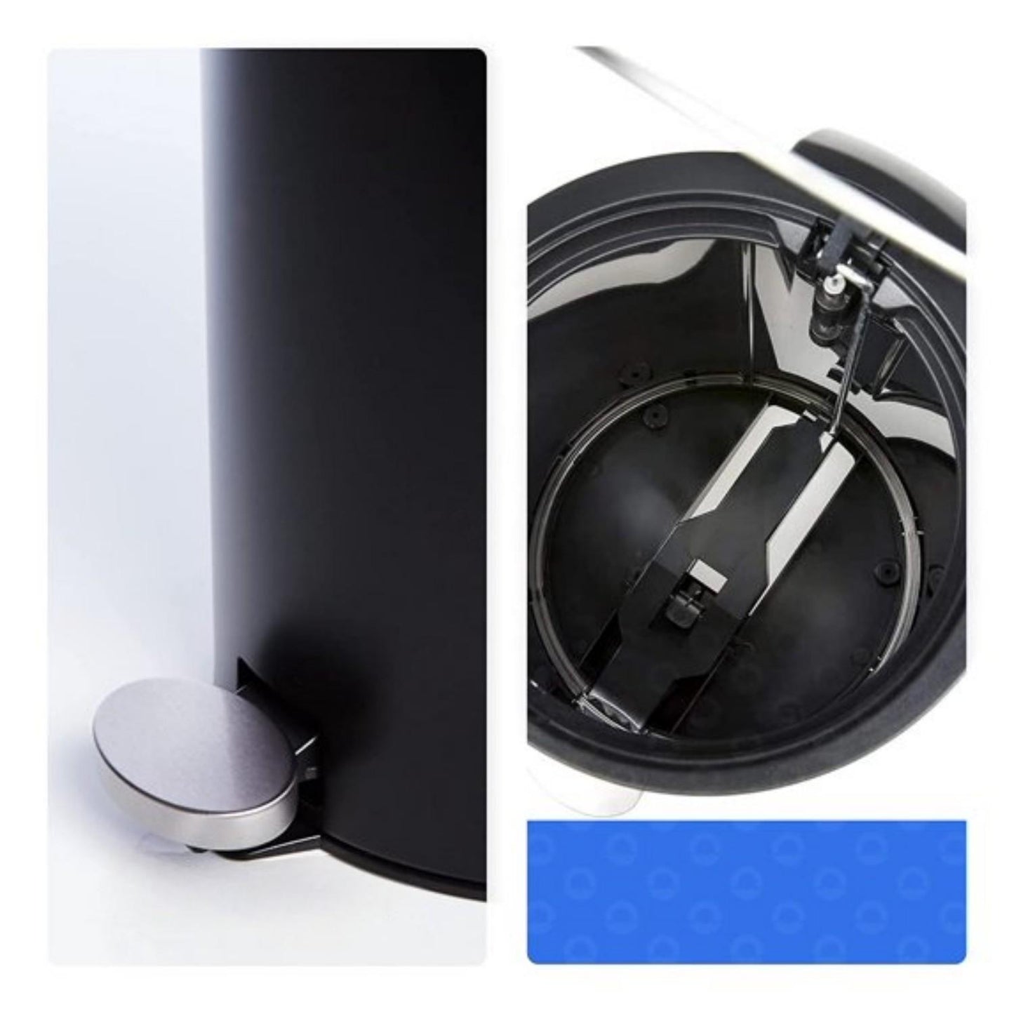 LunaLulinlk Stainless Steel 3L Bathroom Trash Can with Soft Close Lid - Brushed Nickel