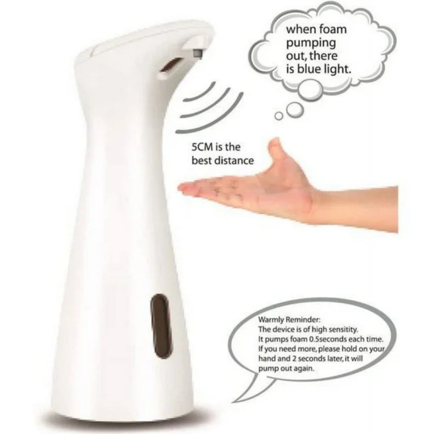 LunaLulinlk Soap Dispenser, Automatic Soap Dispenser Touchless Bath Kitchen Countertop Soap Dispenser with Infrared Motion Sensor