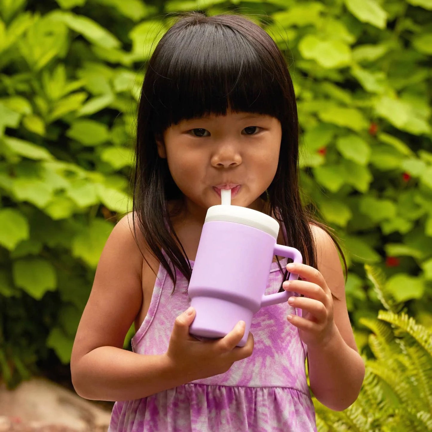 LunaLulinlk Tumbler – Adorable 9 oz. Training Cup with Toddler-Friendly Straw and Handle, Lilac