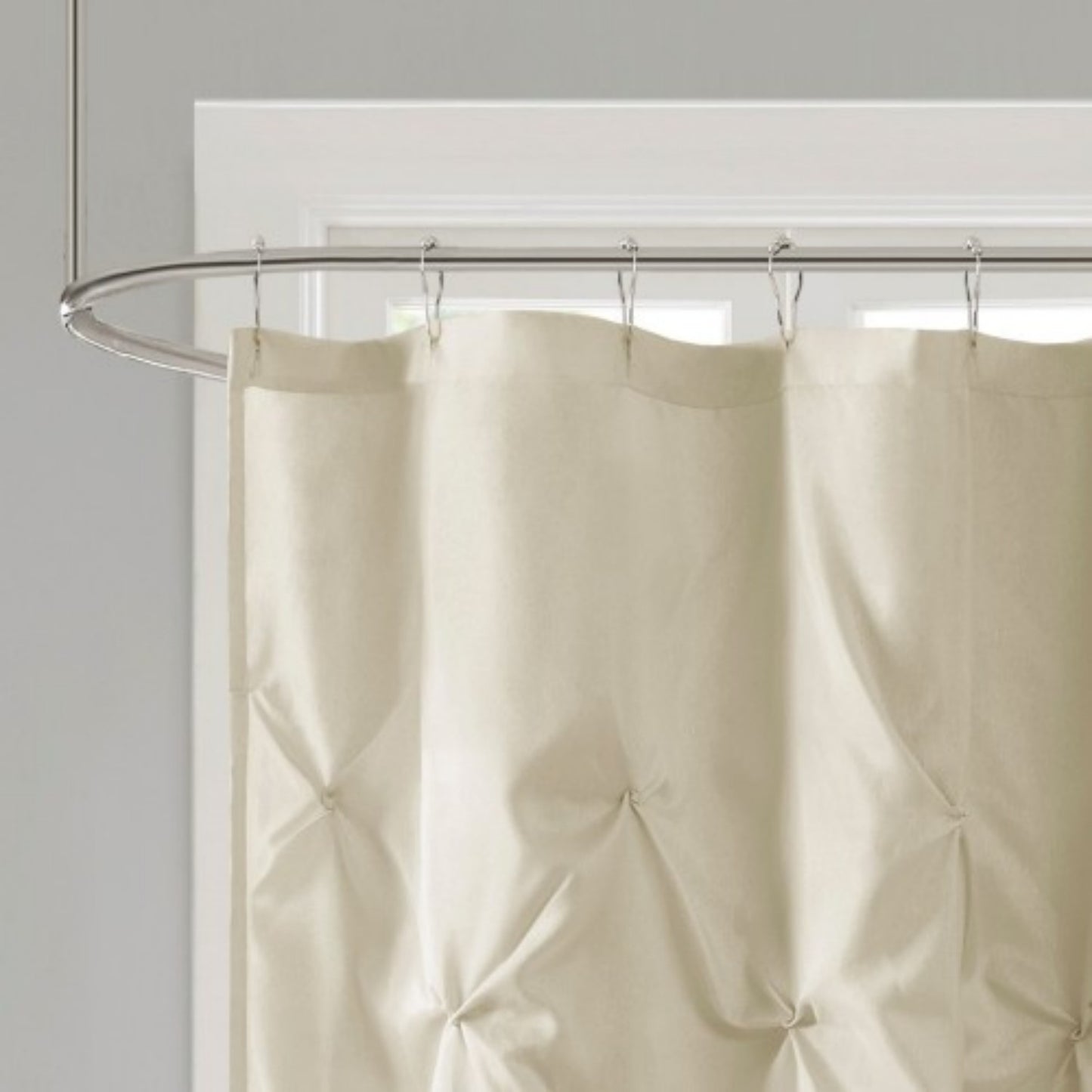 LunaLulinlk Tufted Semi-Sheer Shower Curtain