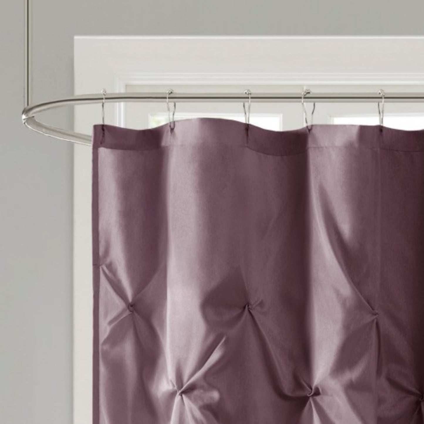 LunaLulinlk Tufted Semi-Sheer Shower Curtain