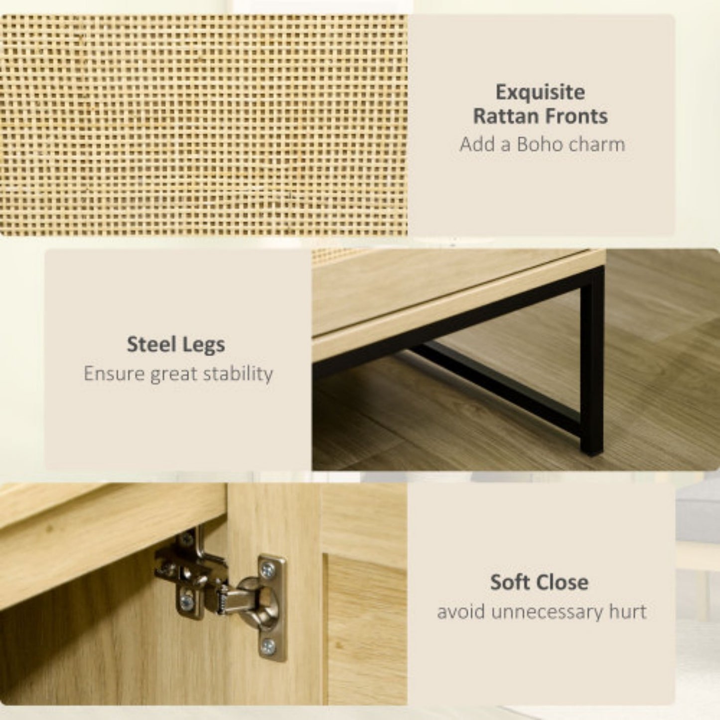 LunaLulinlk Storage cabinets for living room, kitchen