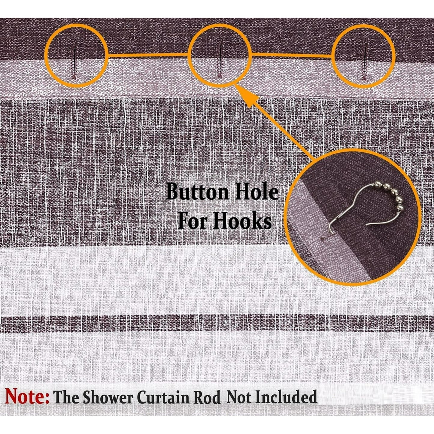 LunaLulinlk Shower Curtains 72x72 inch Polyester Cotton Blend