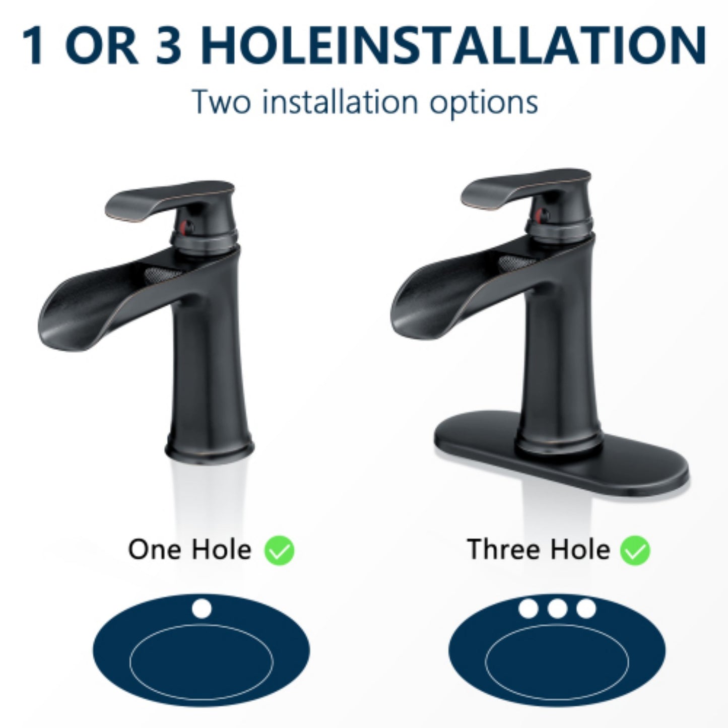 LunaLulinlk Sink faucet with countertop, bathroom faucet for sink, single hole single handle faucet