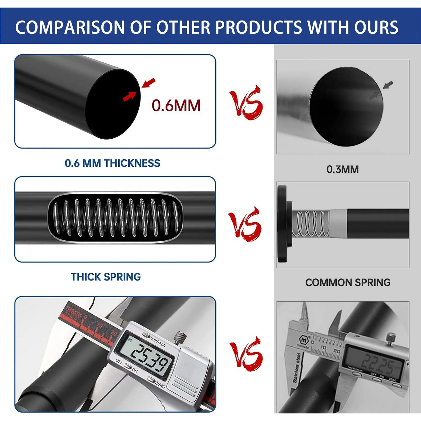 LunaLulinlk Shower Curtain Rod,43-72 Inch Adjustable Tension Shower Rod Never Rust Non-Slip No Drilling Spring Tension Curtain Rod