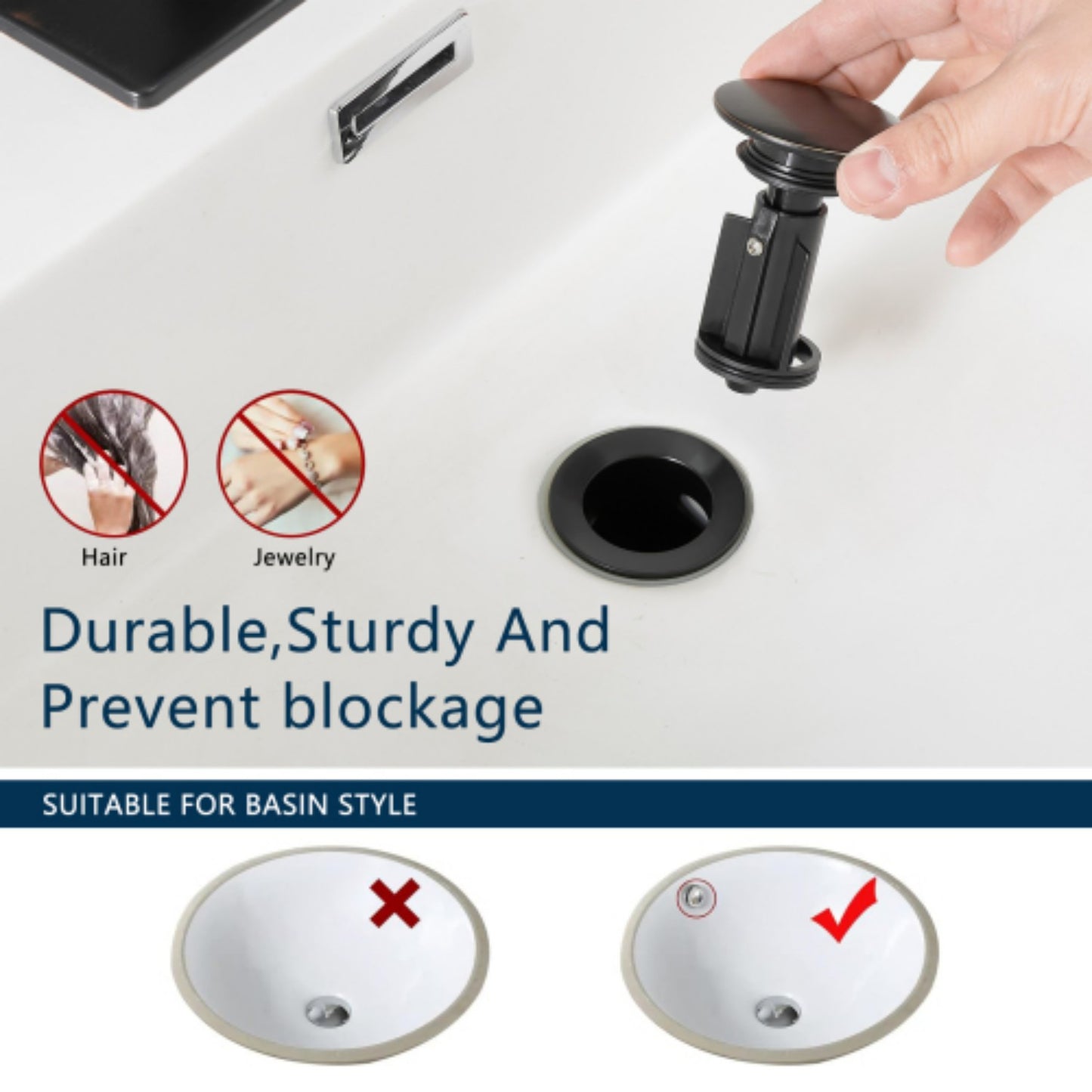 LunaLulinlk Sink faucet with countertop, bathroom faucet for sink, single hole single handle faucet