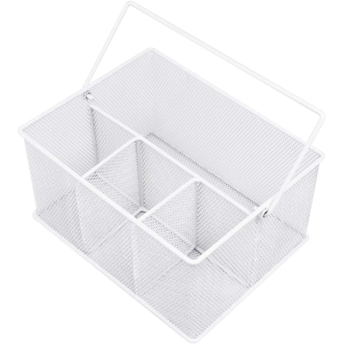 LunaLulinlk Utensil Caddy Silverware, Napkin Holder and Condiment Organizer, Multi-Purpose Steel Mesh Caddy