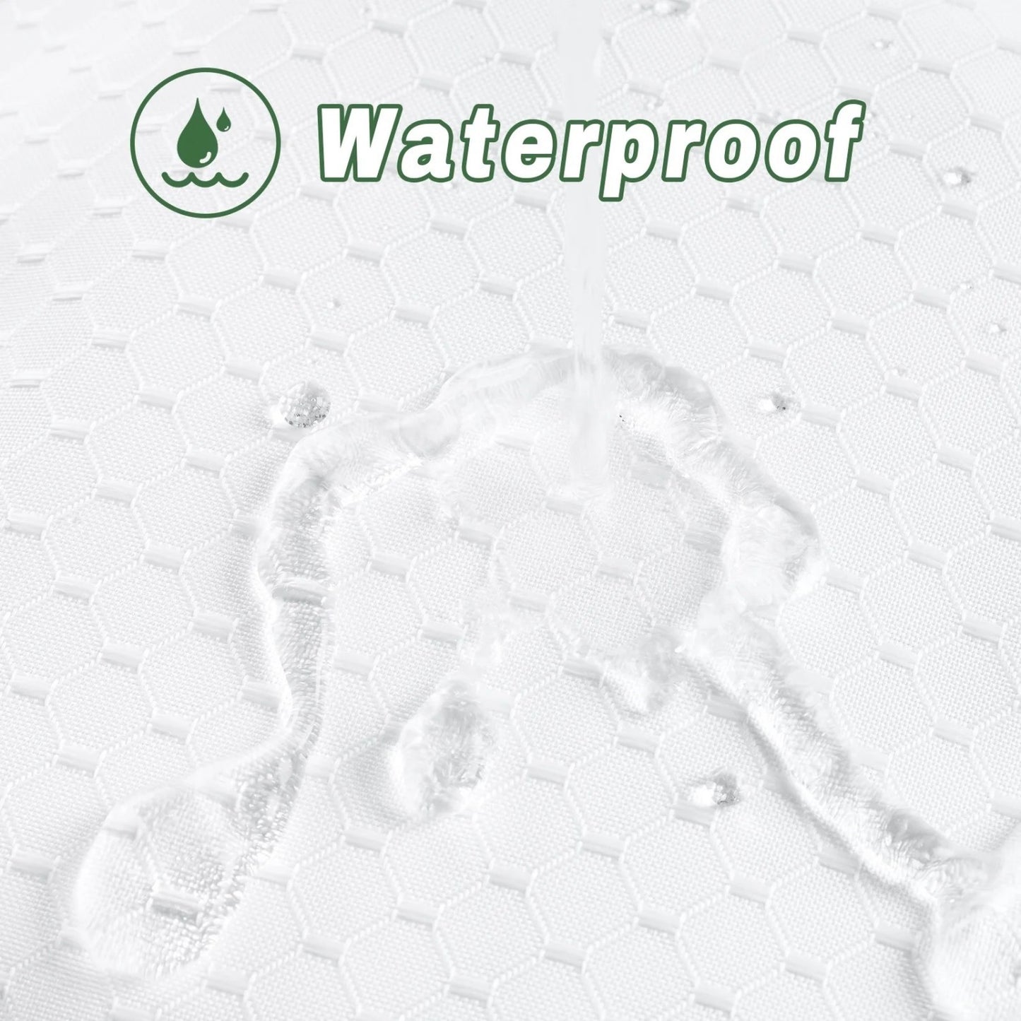 LunaLulinlk White Waffle Shower Curtain, 72"x 72"