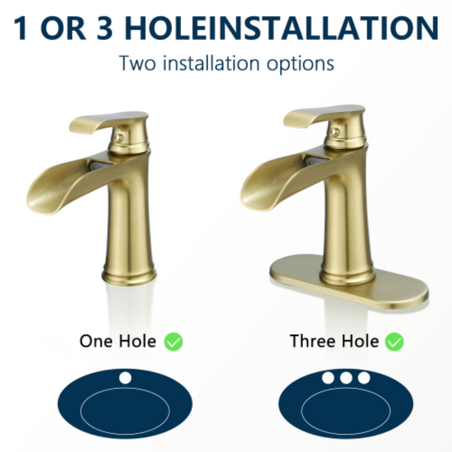LunaLulinlk Sink faucet with countertop, bathroom faucet for sink, single hole single handle faucet
