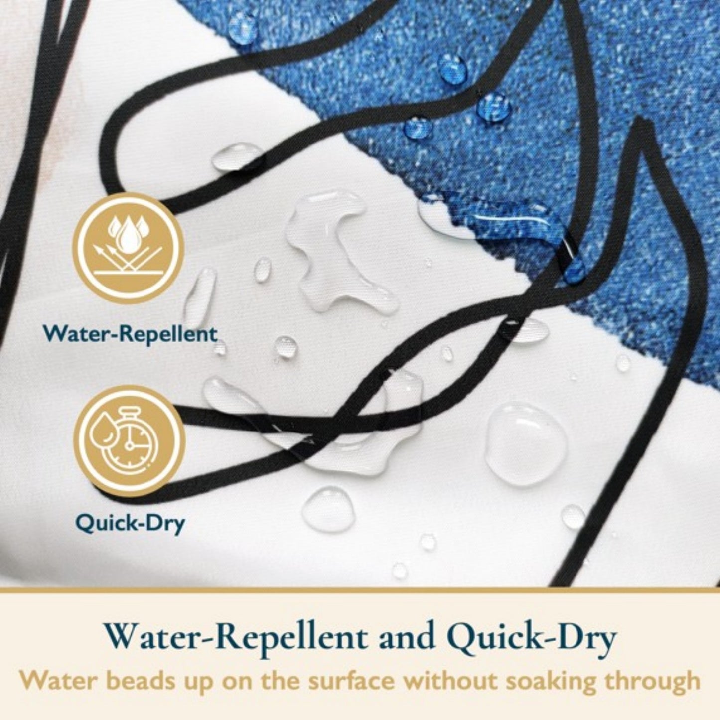 LunaLulinlk Shower Curtain with Hooks – Heavy-Duty Mold/Mildew-Resistant