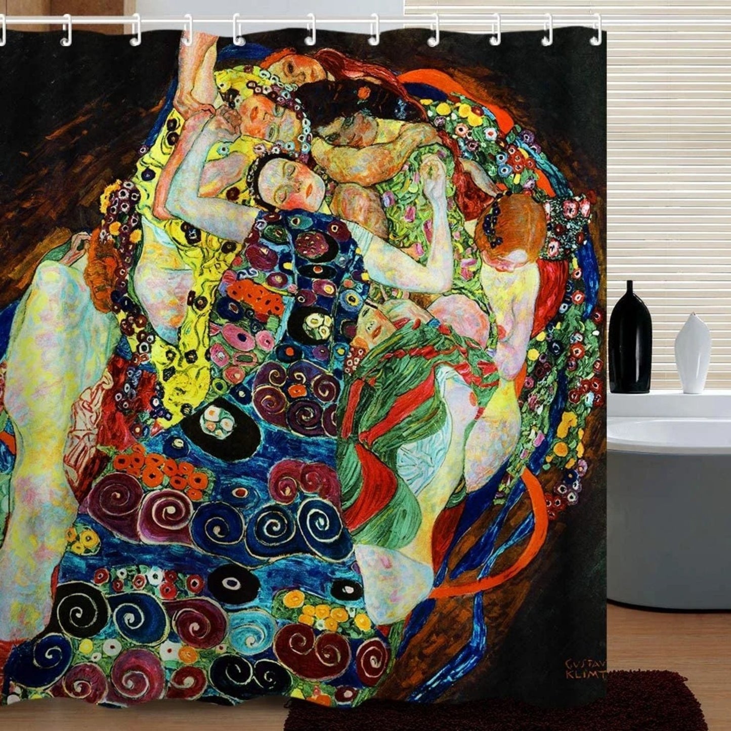 LunaLulinlk Shower Curtain Set with Hooks,Virgins by Gustav Klimt