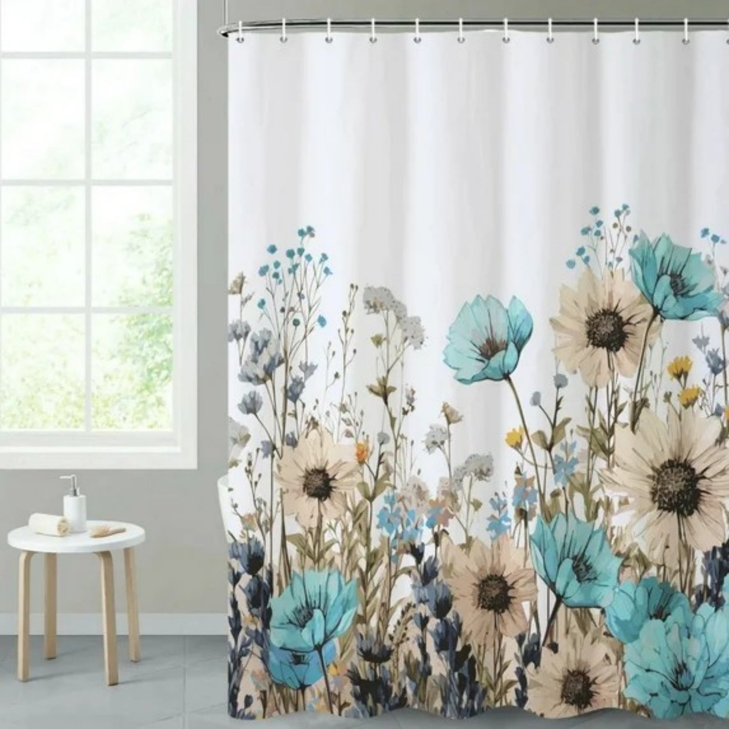 LunaLulinlk Spring Floral Shower Curtain