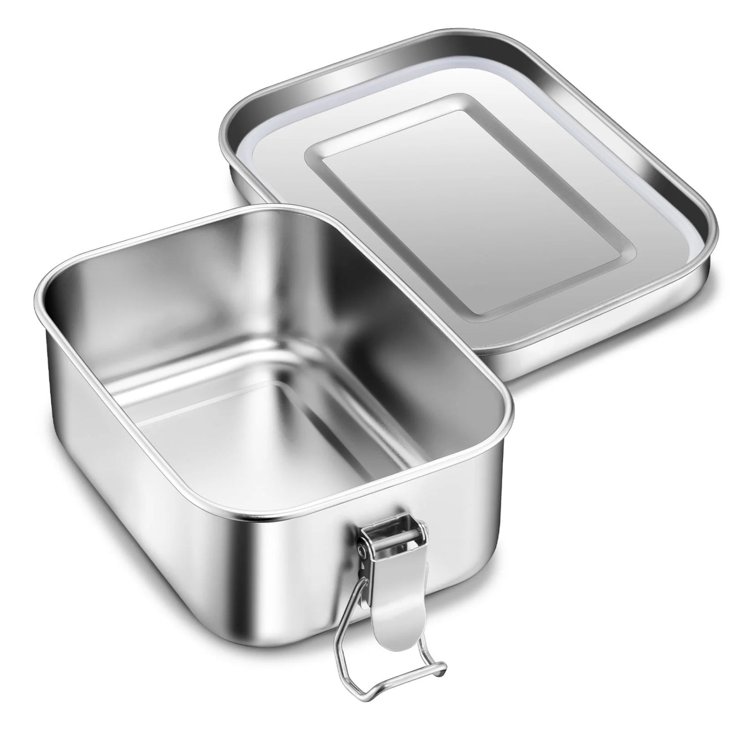 LunaLulinlk Stainless Steel Small Bento Box for Lunch and Snacks, 18.6 Oz Lunch Box Metal Food Storage Container, Portable and Leak-proof