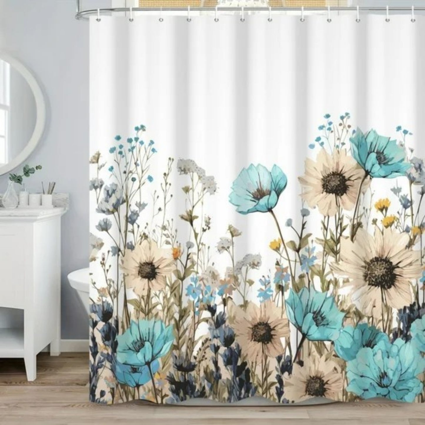 LunaLulinlk Spring Floral Shower Curtain