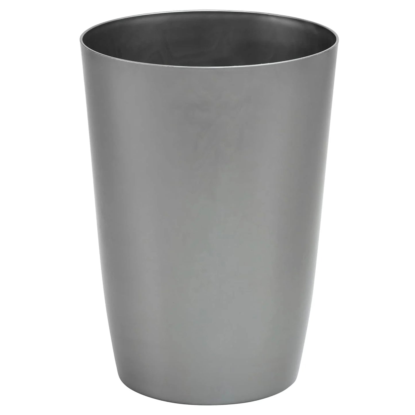 LunaLulinlk Silver brushed 1.58 gallon compact trash can with open top for tight spaces