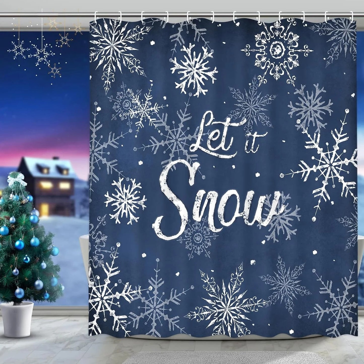 LunaLulinlk Winter Christmas Shower Curtain