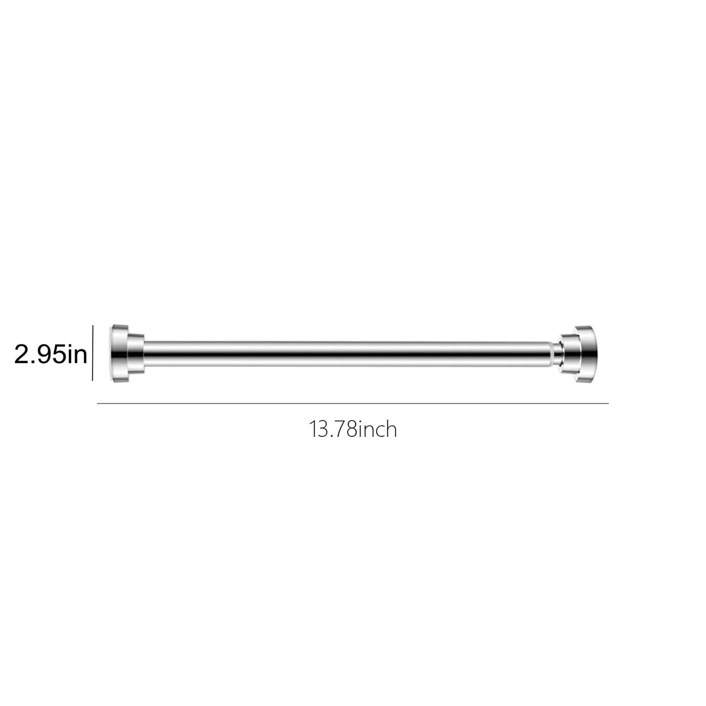 LunaLulinlk Stainless Steel Extendable Shower Curtain Rod, No Drilling Tension Pole for Bathroom, Kitchen