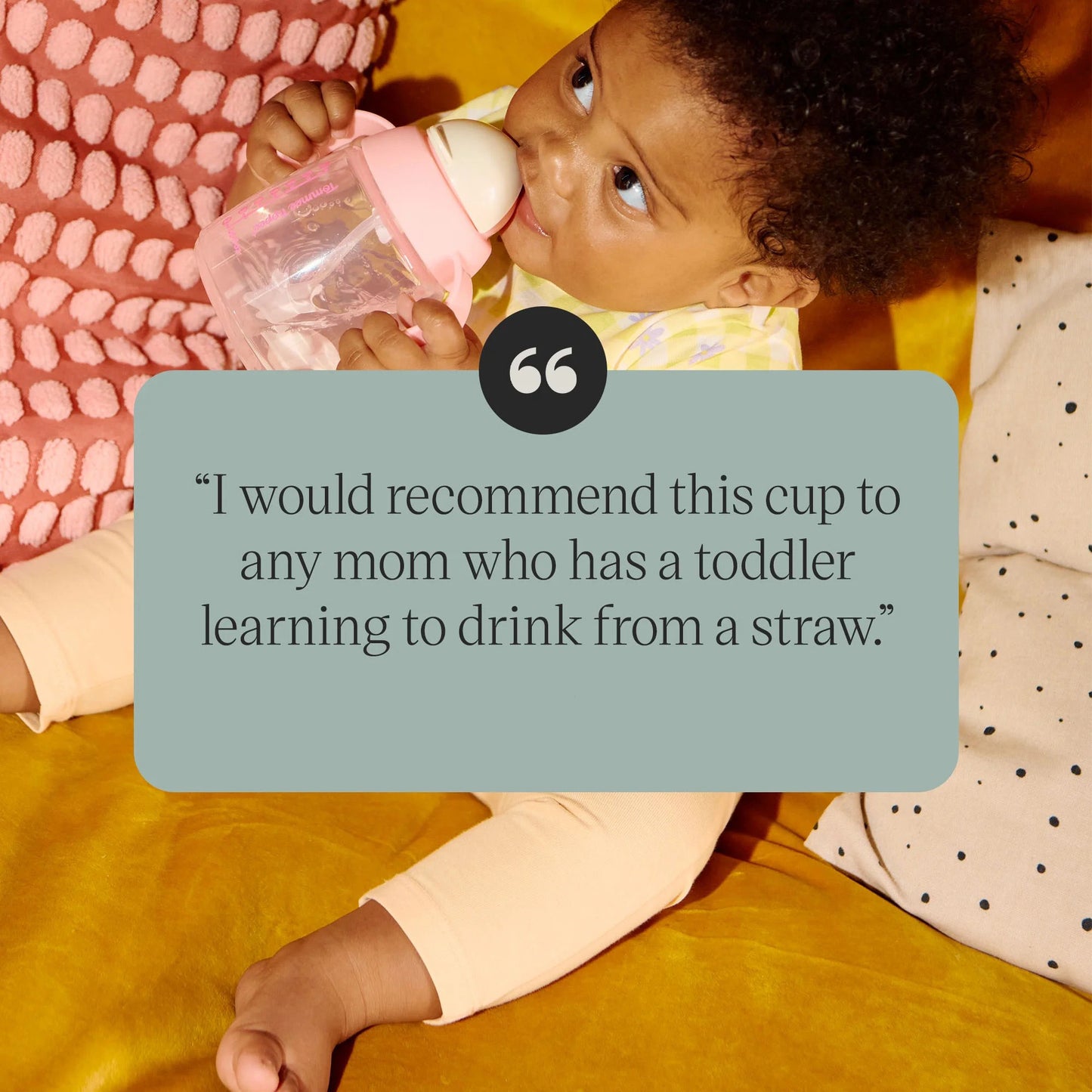 LunaLulinlk Weighted Straw Cup, 10oz, 6 Months+, Easy Transition Toddler Cup, Silicone Weighted Straw and Easy-hold Handles, Mint, 1 Count