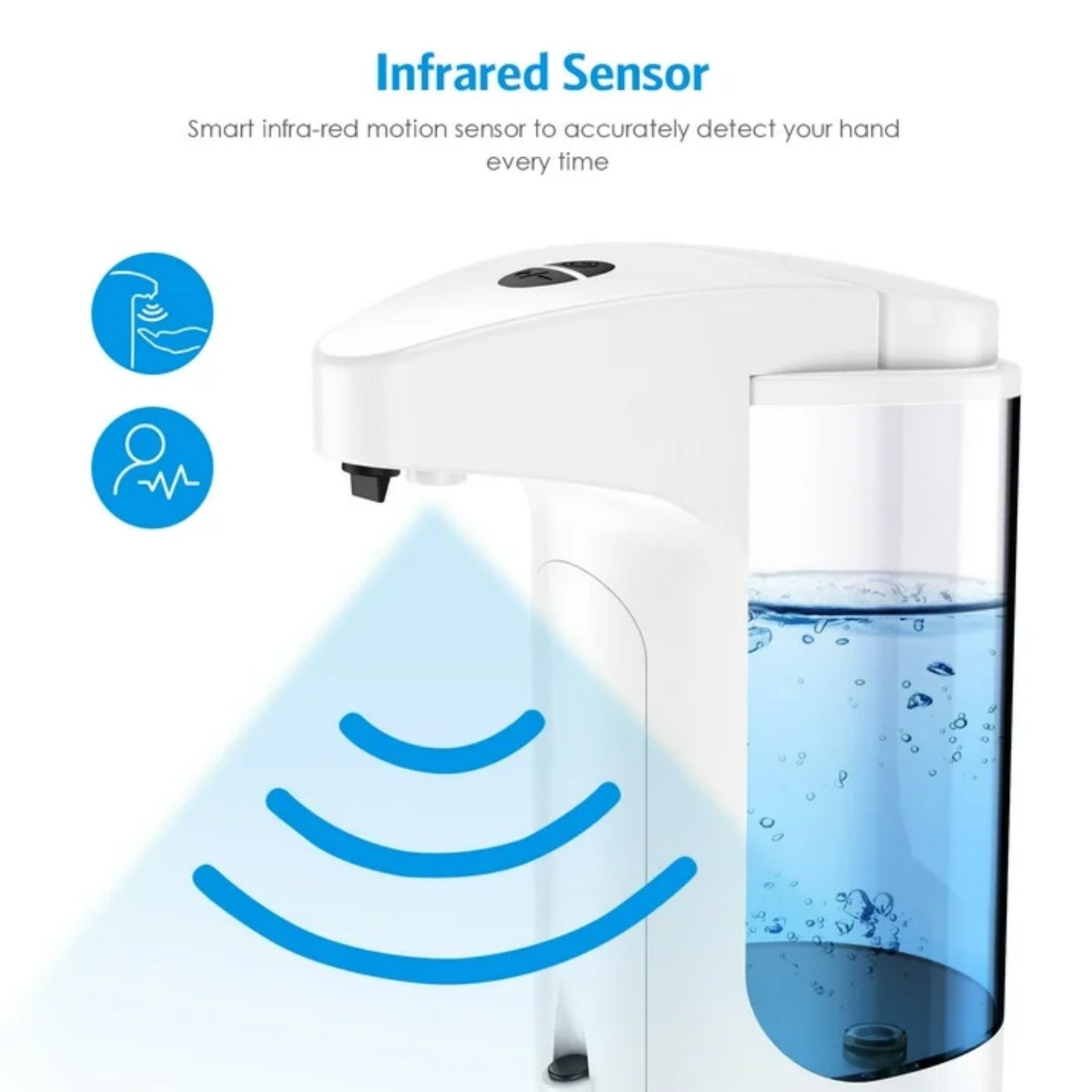 LunaLulinlk Soap Dispenser, Hand Soap Dispenser Waterproof Automatic Soap Dispenser Facial Cleanser Washroom White