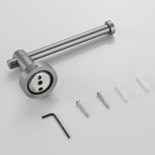 LunaLulinlk Toilet Paper Holder Gun Grey Thicken Space Aluminum Toilet Roll Holder