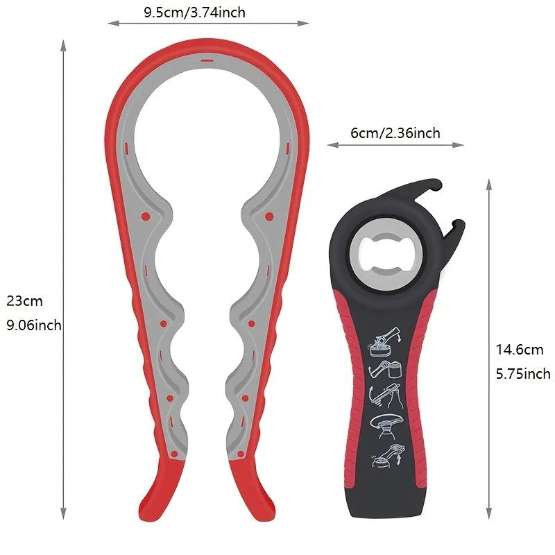 LunaLulinlk1pc Lid Opener Tool; Jar Opener For Weak Hands; Multi Function Can Opener For Seniors; Rubber Grip Bottle Opener