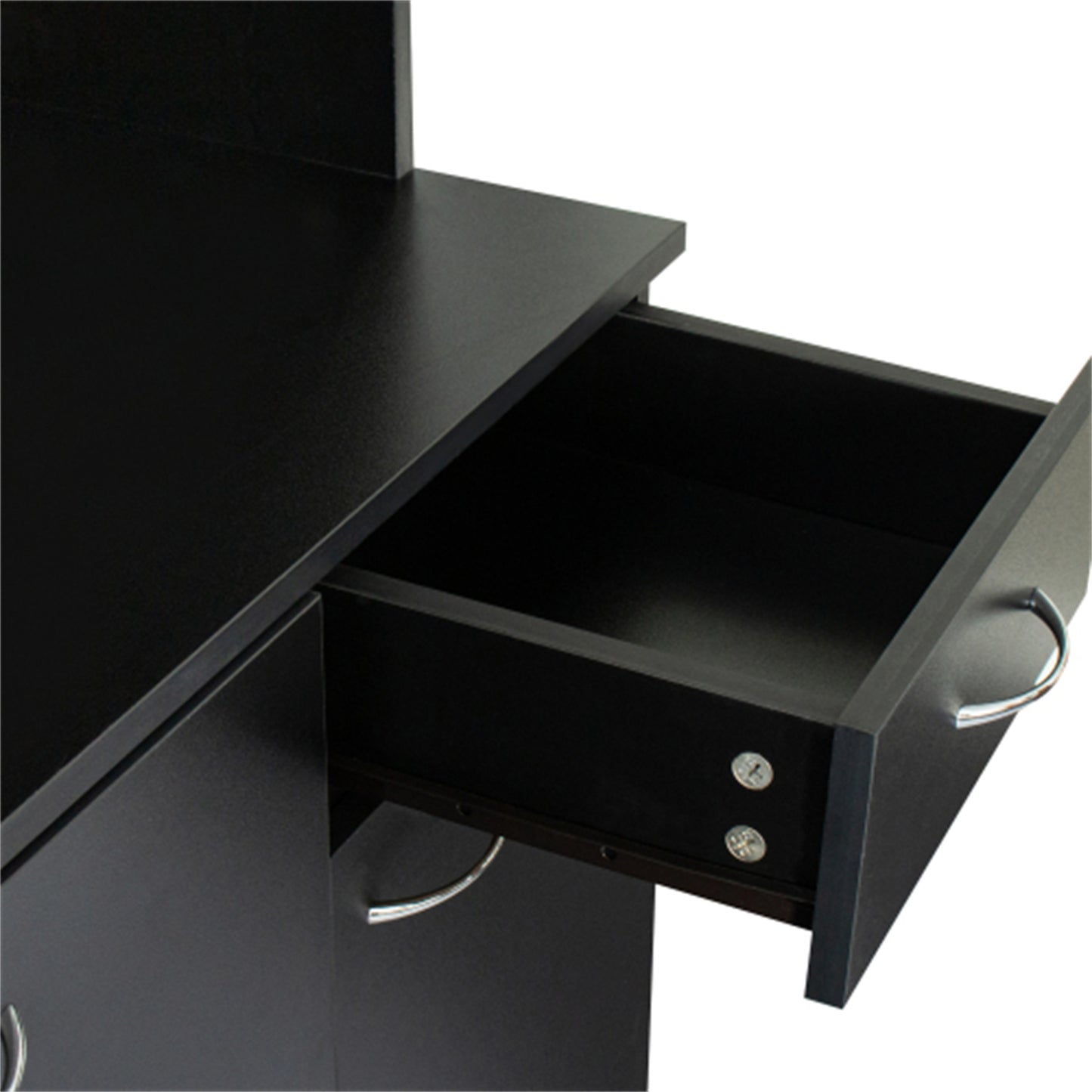 "LunaLulinlk 70.87"" Tall Wardrobe& Kitchen Cabinet, with 6-Doors, 1-Open Shelves and 1-Drawer for bedroom,Black "