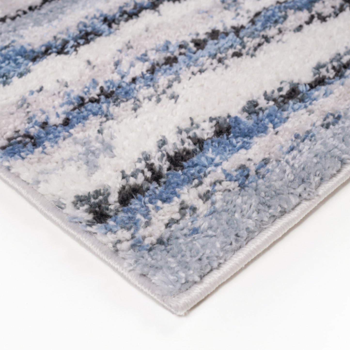 LunaLulinlk Watercolor Abstract Stripe Woven Area Rug Blue 84''x60''