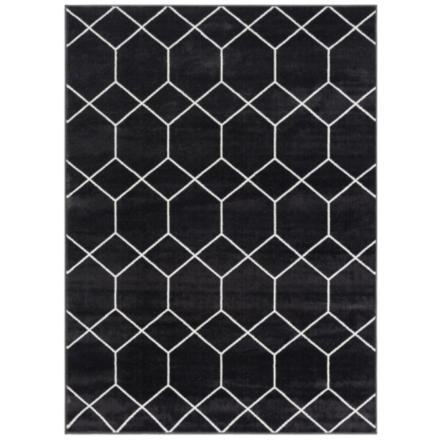 LunaLulinlk Trellis Geometric Woven Area Rug