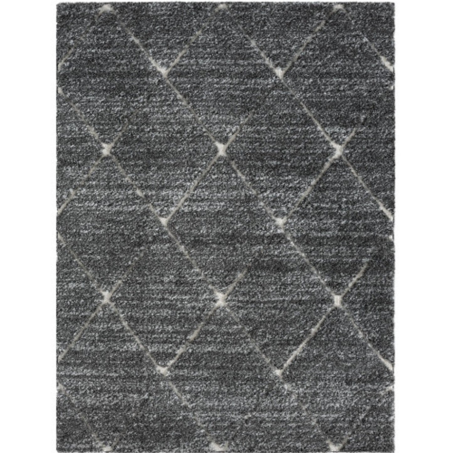 LunaLulinlk Trellis Area Rug in Grey and Cream