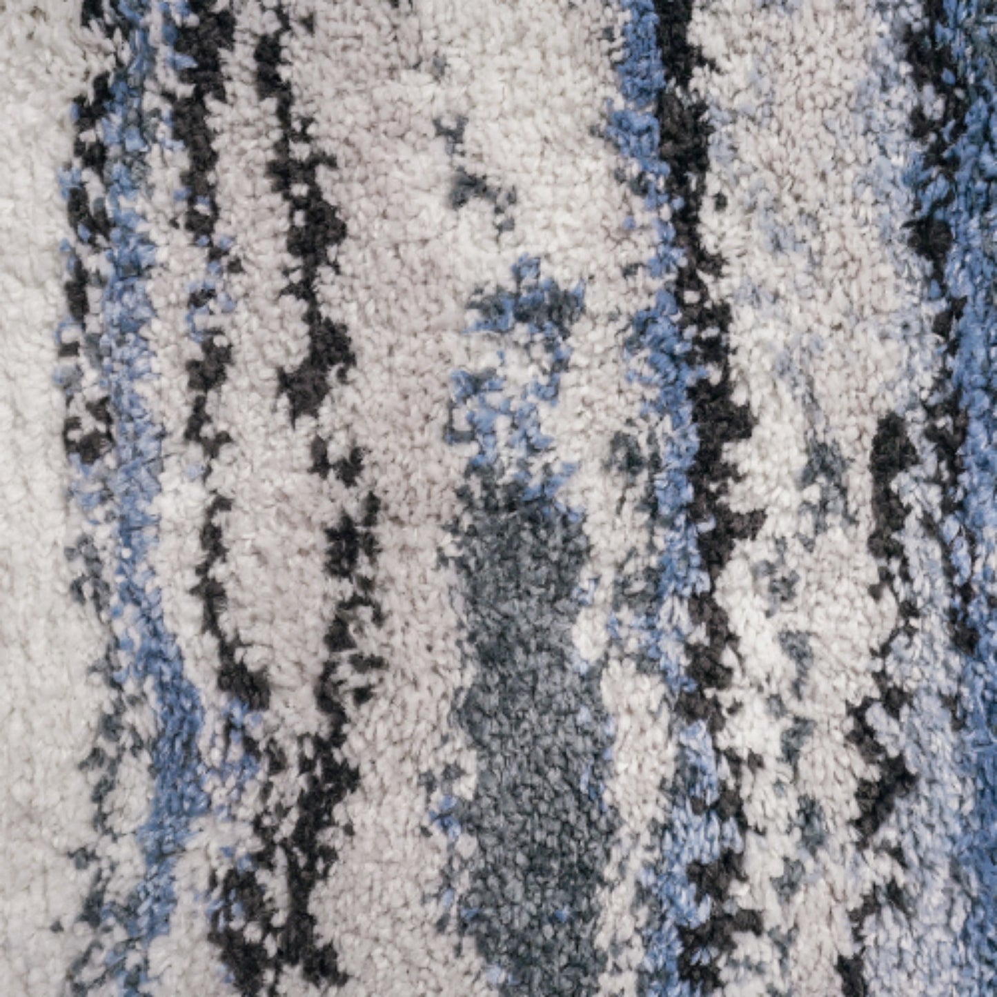 LunaLulinlk Watercolor Abstract Stripe Woven Area Rug Blue 84''x60''