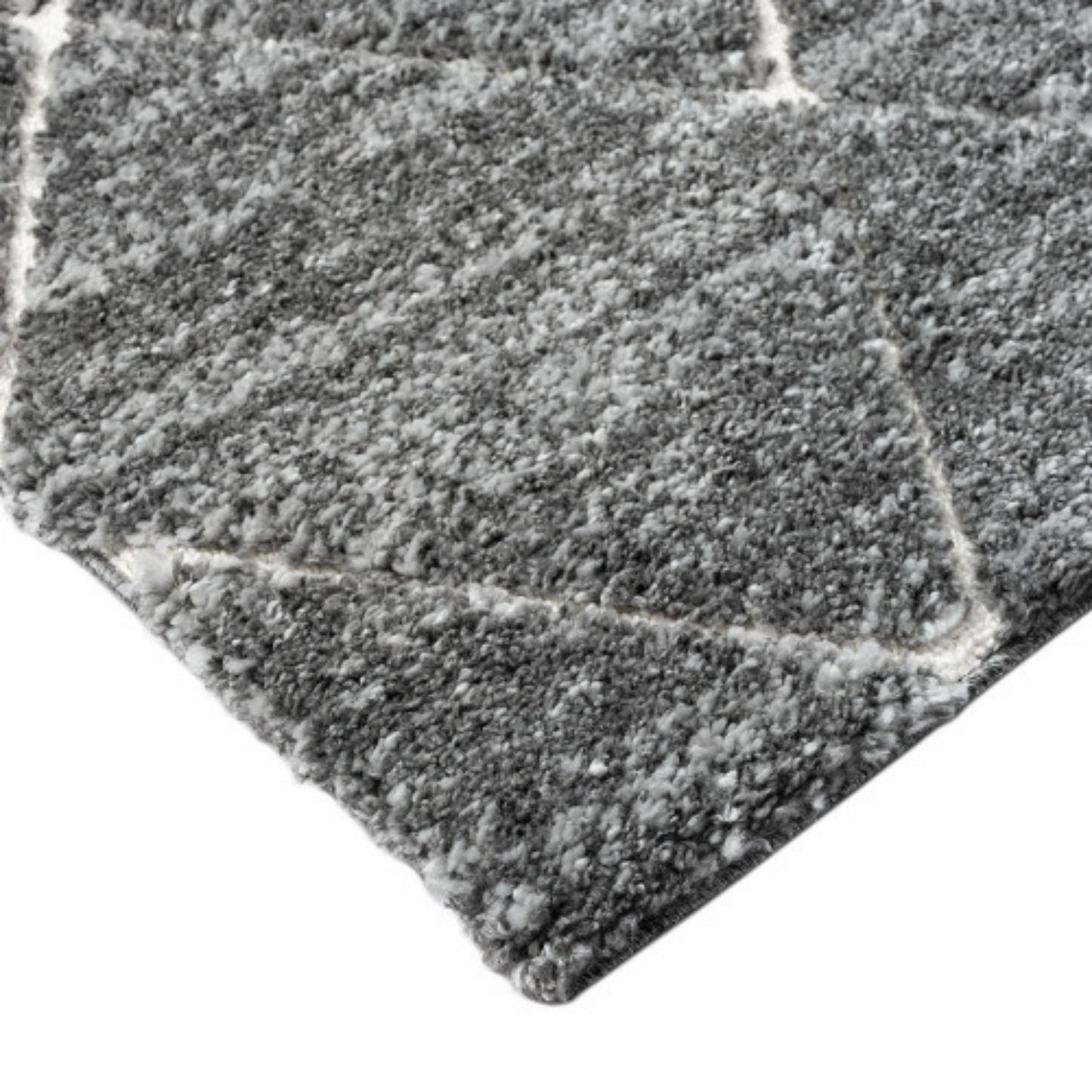 LunaLulinlk Trellis Area Rug in Grey and Cream