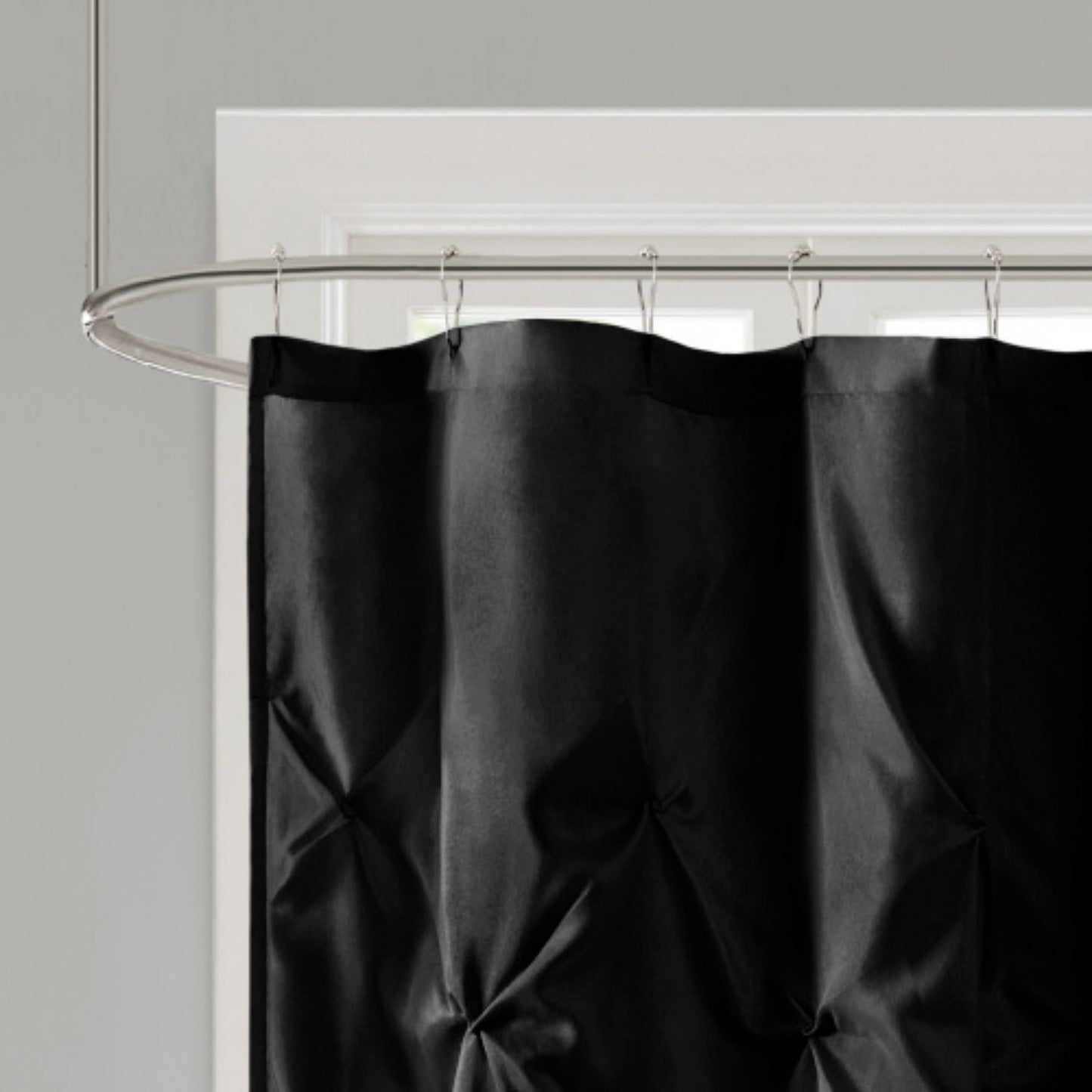LunaLulinlk Tufted Semi-Sheer Shower Curtain