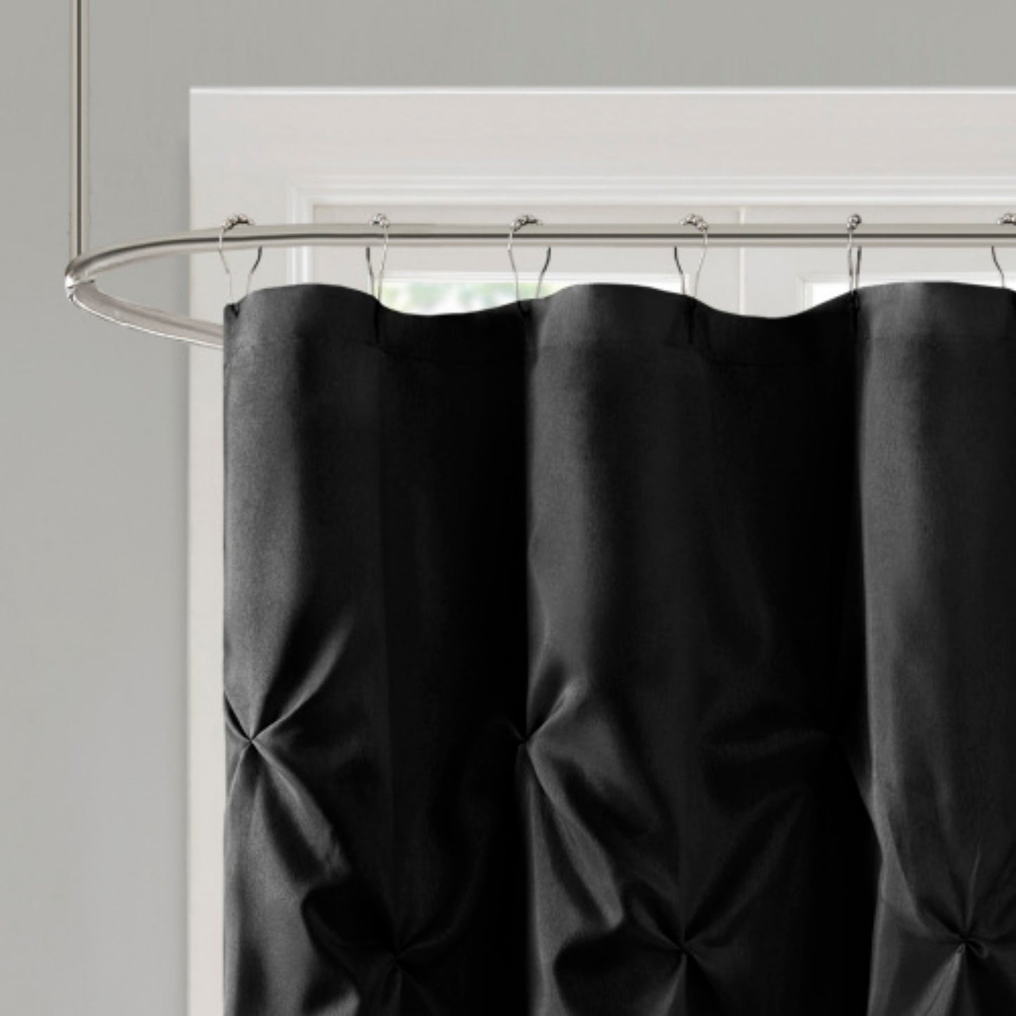 LunaLulinlk Tufted Semi-Sheer Shower Curtain