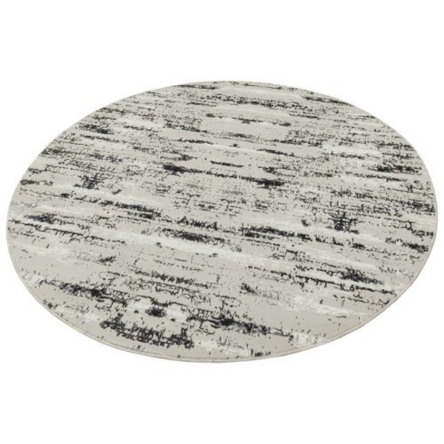 LunaLulinlk Washable Manhattan Silver Woven Round Area Rug