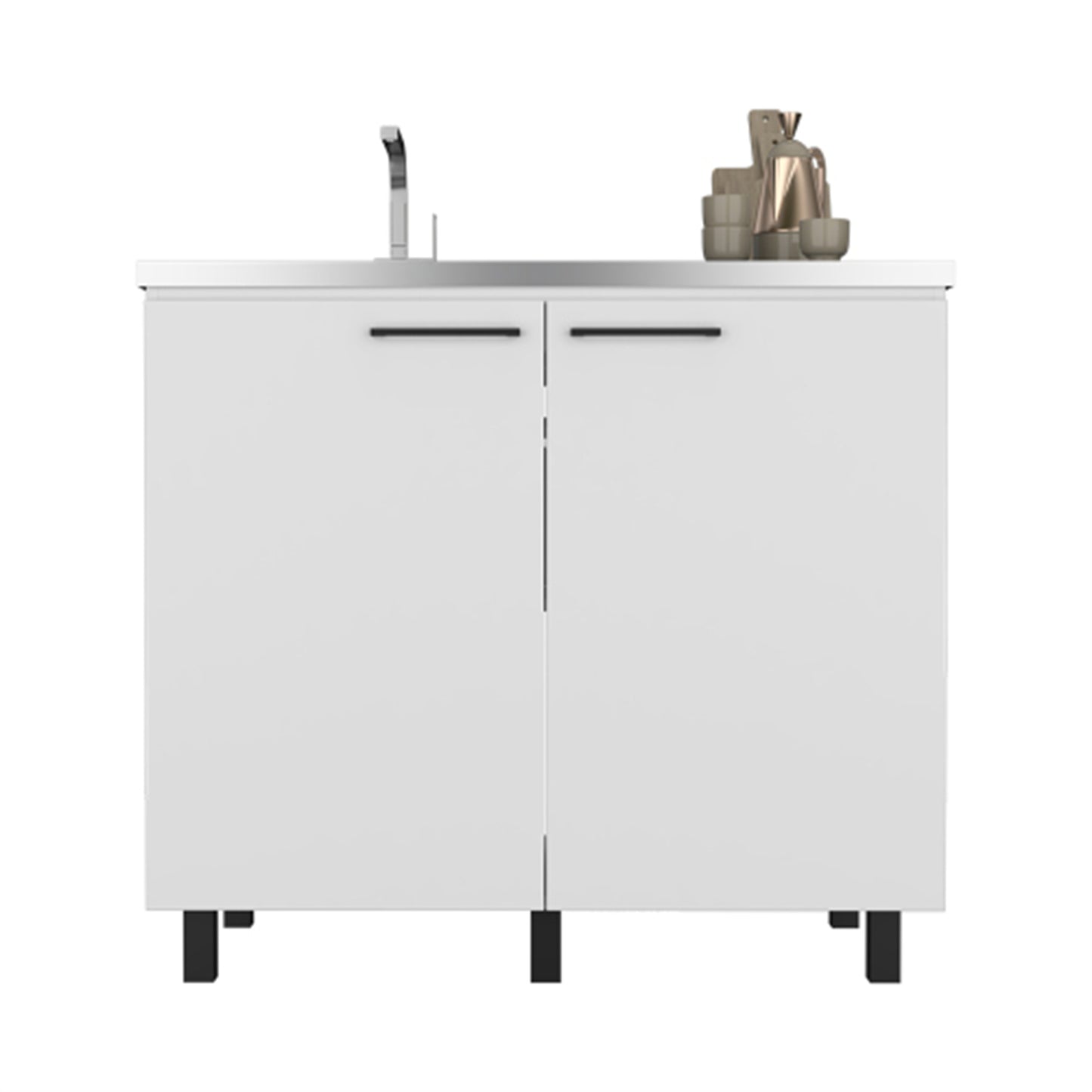LunaLulinlk Utility Sink Cabinet, Kitchen, White