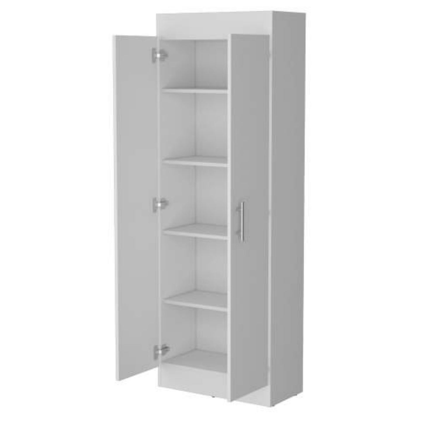 LunaLulinlk White 5-Shelf Storage Pantry Cabinet