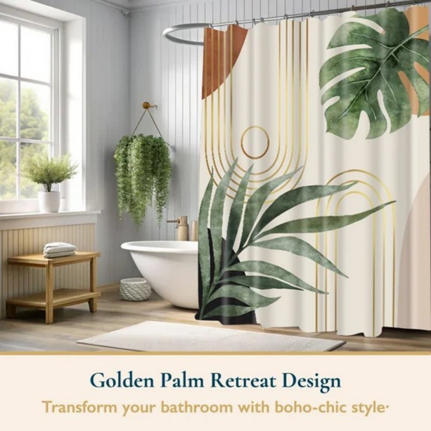 LunaLulinlk Shower Curtain with Hooks – Heavy-Duty Mold/Mildew-Resistant