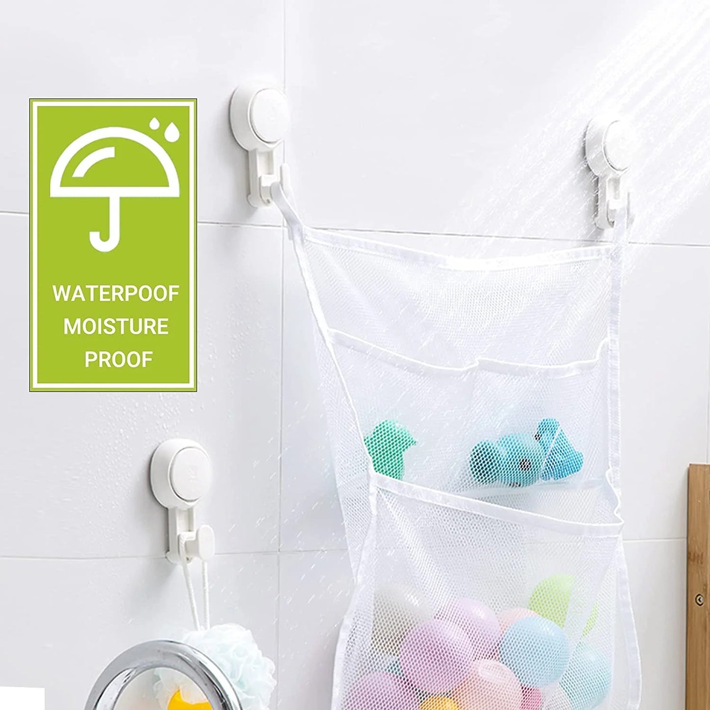 LunaLulinlk Suction Cup Hooks, Heavy Duty Reusable Wreath Hanger, Powerful Removable Shower Hooks, Vacuum Suction Wreath Holder 4 Pack