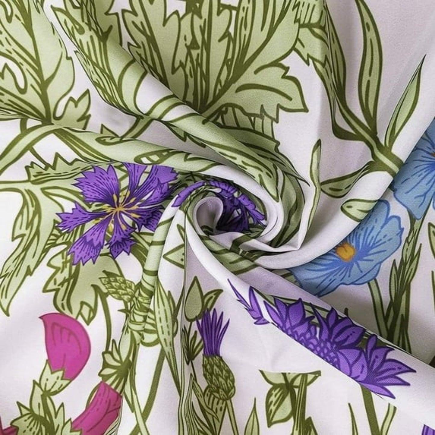 LunaLulinlk Wildflower Botanical Shower Curtain