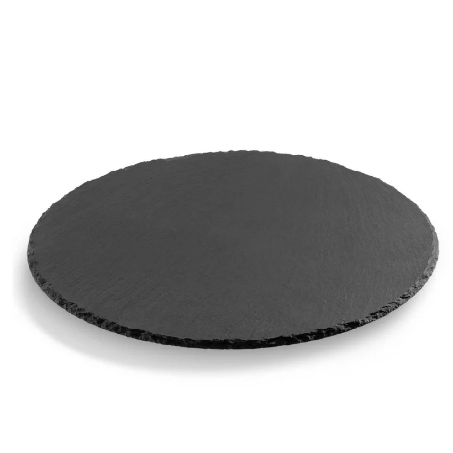 LunaLulinlk Slate Lazy Susan Serving Platter - 13" (33cm) Rotating Turntable Tray Board - Rotating Server
