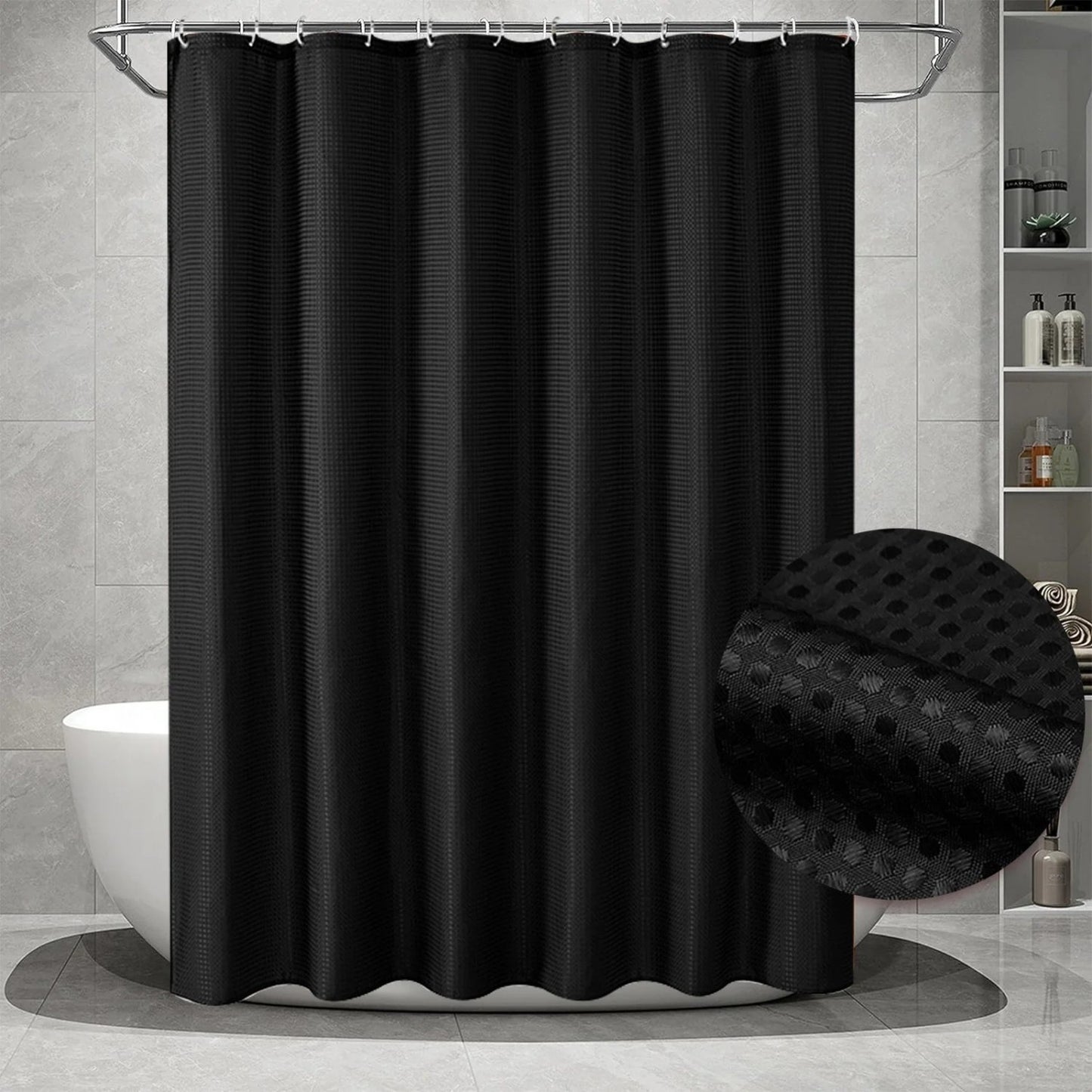 LunaLulinlk Stain-resistant polyester shower curtain for bathroom
