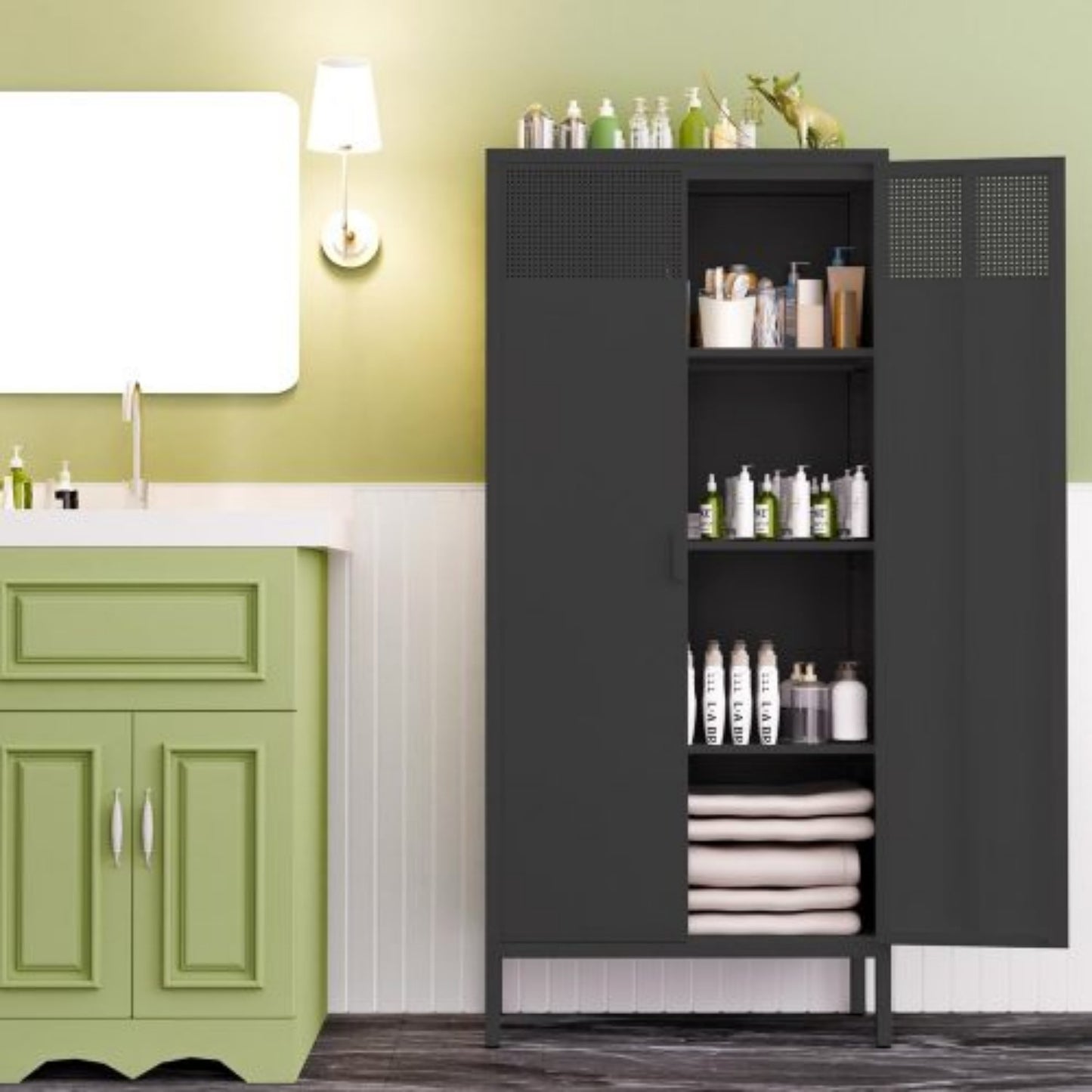 LunaLulinlk The metal food storage cabinet,Kitchen Storage