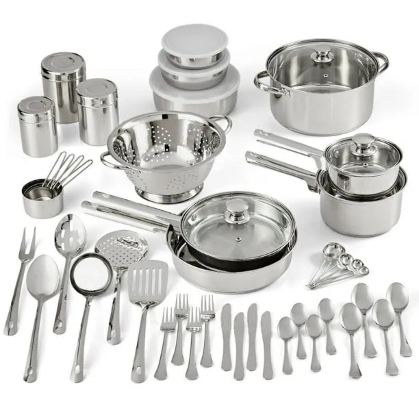 LunaLulinlk Stainless Steel Cookware and Kitchen Combo Set - Complete Your Culinary Arsenal!