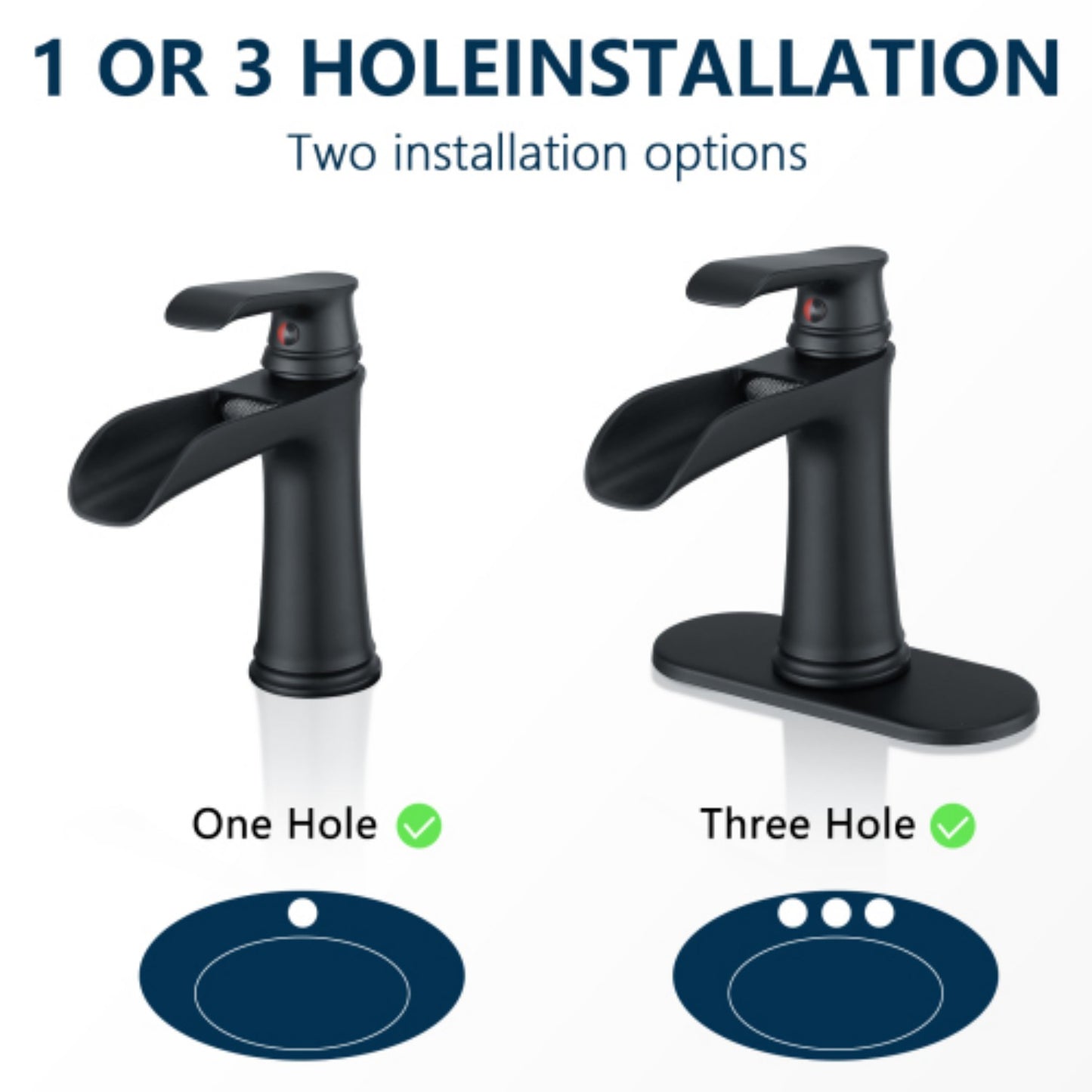 LunaLulinlk Sink faucet with countertop, bathroom faucet for sink, single hole single handle faucet