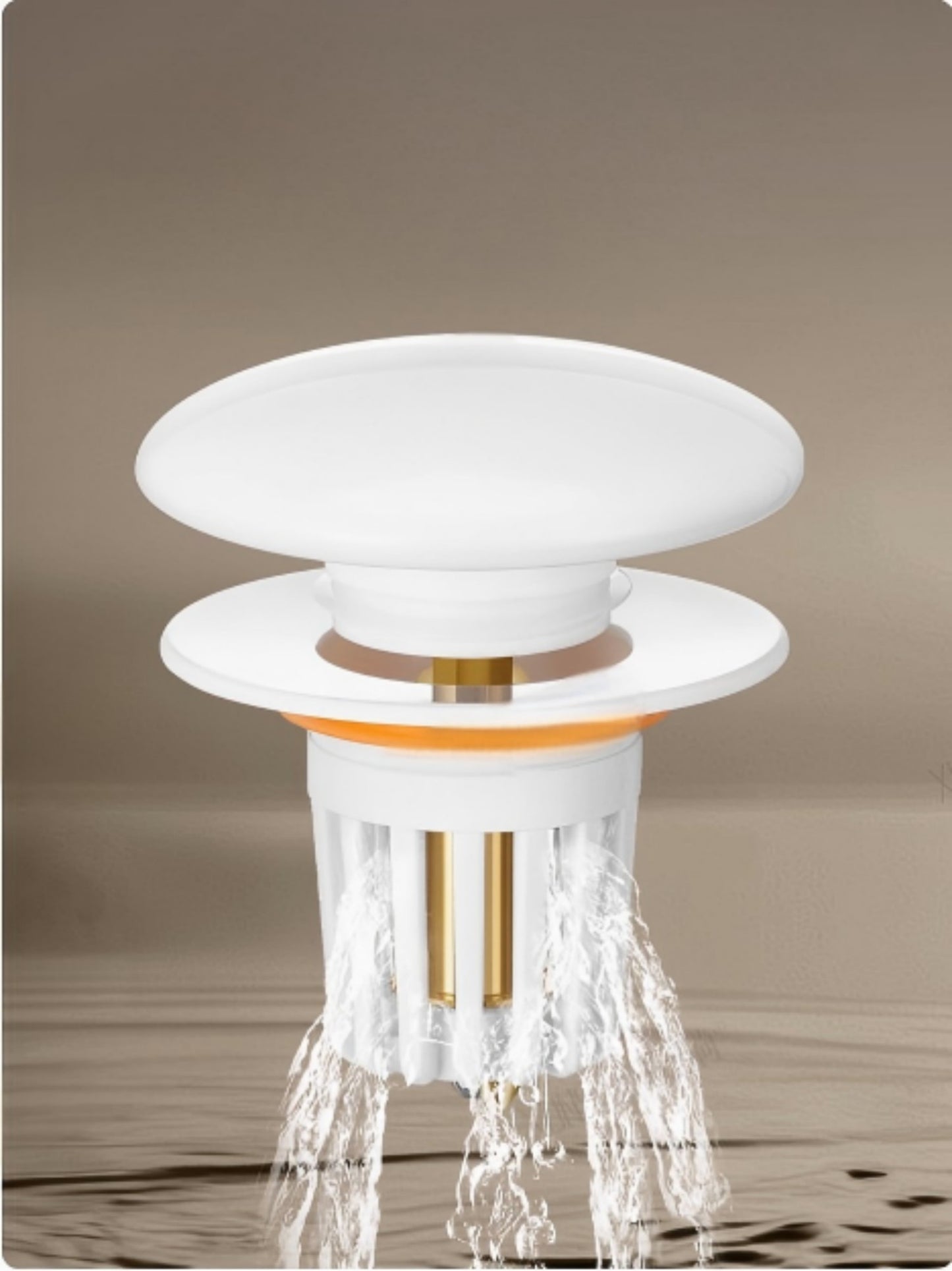 1 ceramic universal size pop-up sink strainer, brass strainer, leak-proof, clog-proof, insect-proof, with hair collector.