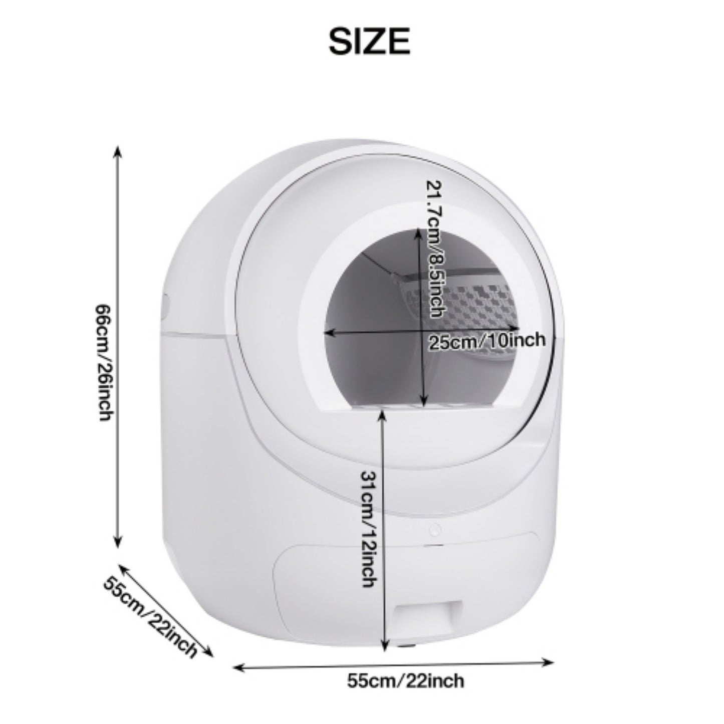 LunaLulinlk Smart automatic cat litter box, automatic shoveling, App control, supports 5G & 2.4G WiFi