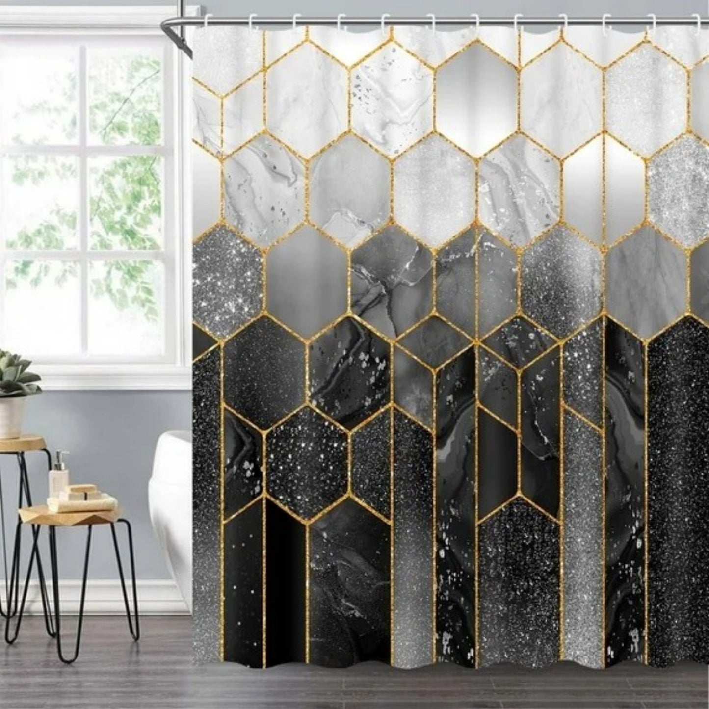 LunaLulinlk Shower Curtain with Hooks