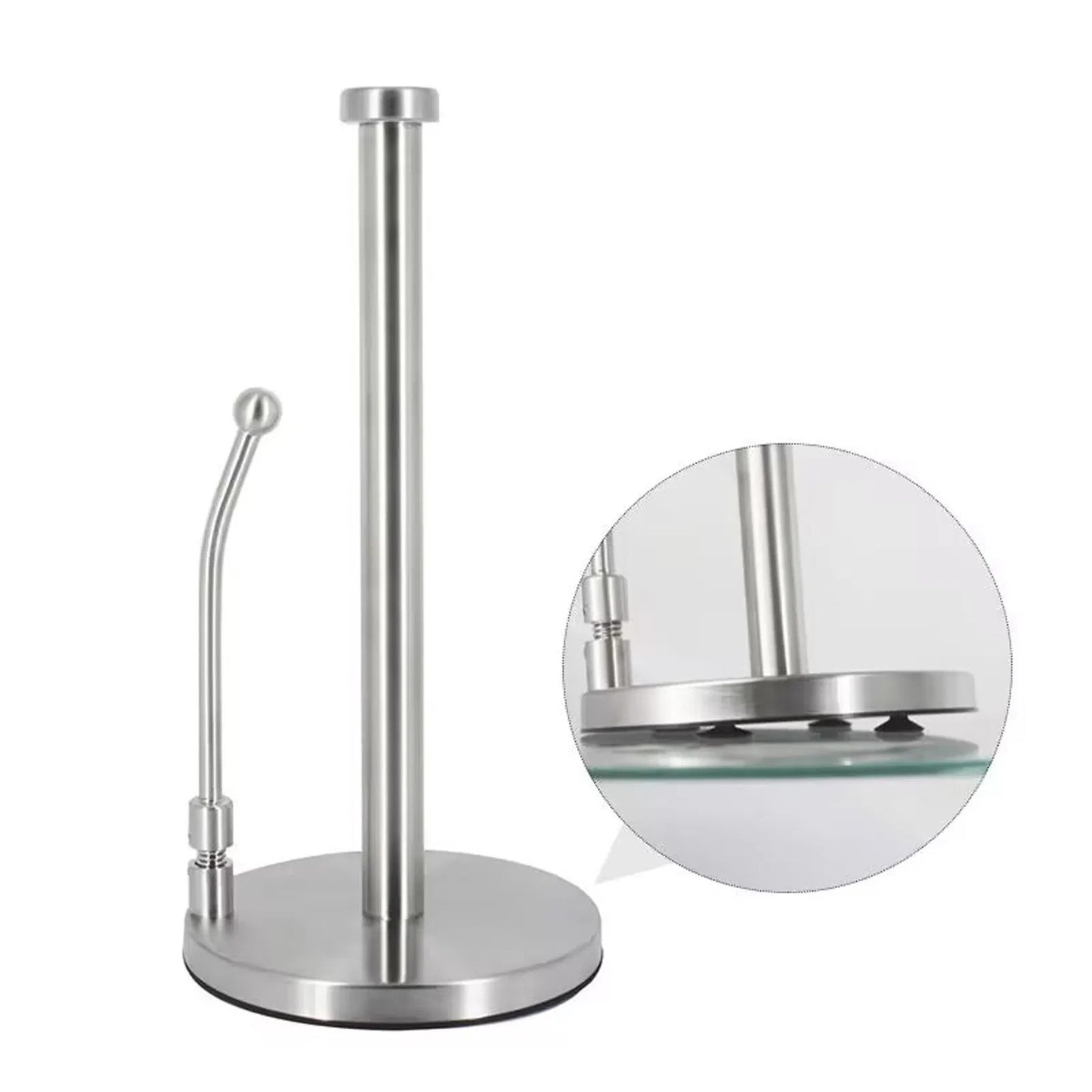 LunaLulinlk Stainless Steel Standing Paper Towel Holder with Weighted Base
