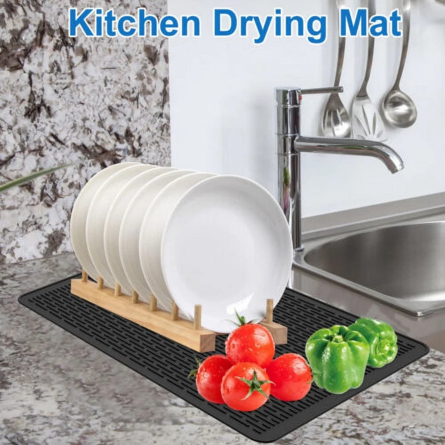 LunaLulinlk Silicone Dish Drying Mat Silicone Stove Mat 28×20in Large Silicone Stove Top Protector Reusable