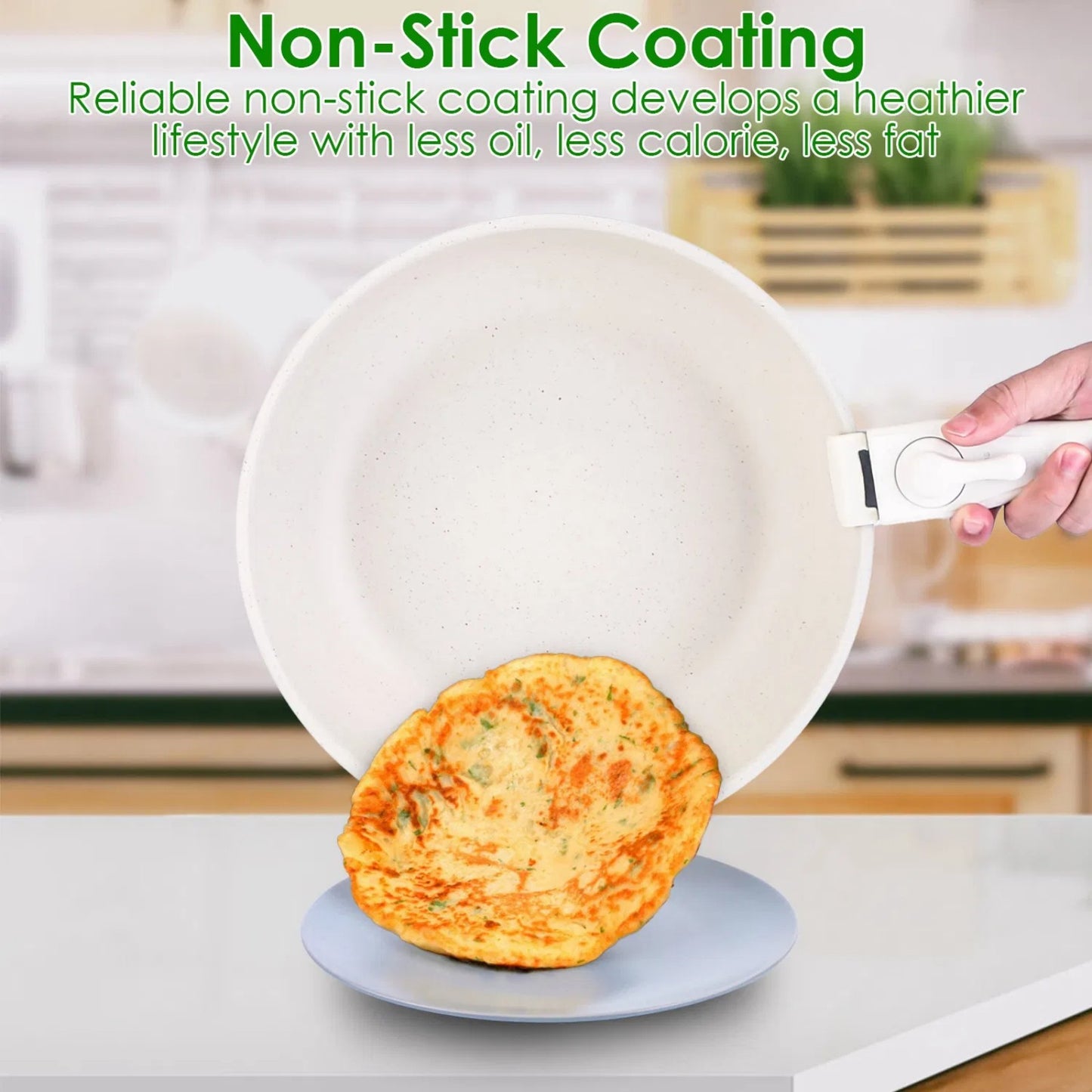 LunaLulink 17 Piece Non-Stick Cookware Set Induction Kitchen Cookware Set For all stovetops